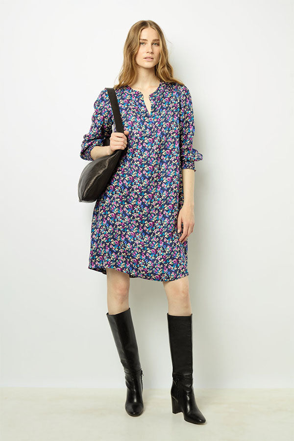 SALYA FLORAL JACQUARD MINI DRESS