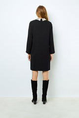 SYLVINE JEWEL SHIRT COLLAR MINI DRESS