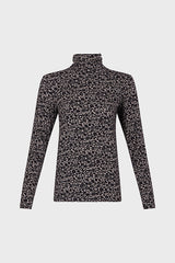 AURELIE FLORAL TURTLENECK SWEATER