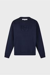 ADRIENNE BLUE LOGO SWEATSHIRT