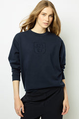 ADRIENNE BLUE LOGO SWEATSHIRT