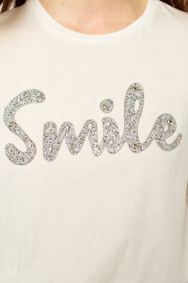 AZEL RHINESTONE SMILE TSHIRT