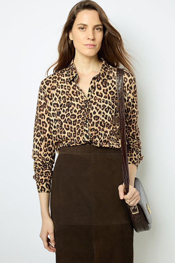 ANNELAURE LEOPARD PRINT SHIRT