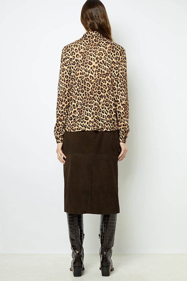 ANNELAURE LEOPARD PRINT SHIRT