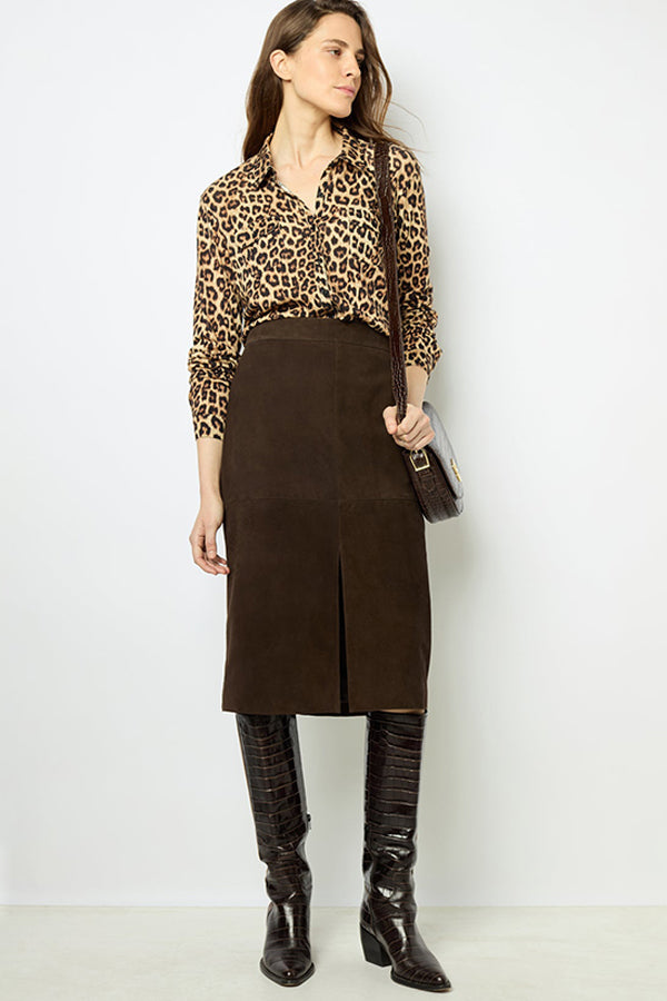 ANNELAURE LEOPARD PRINT SHIRT