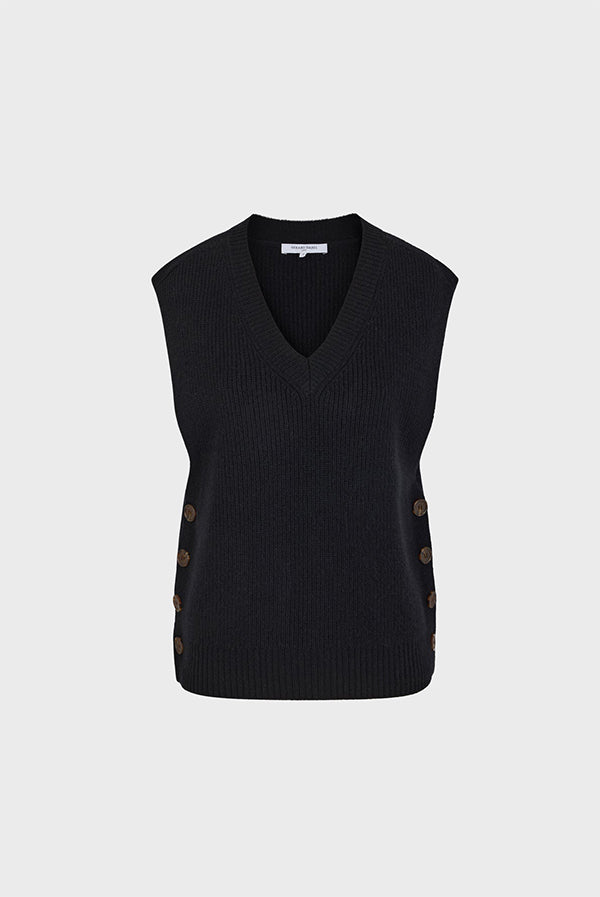 JULIETTA SLEEVELESS RIBBED SWEATER