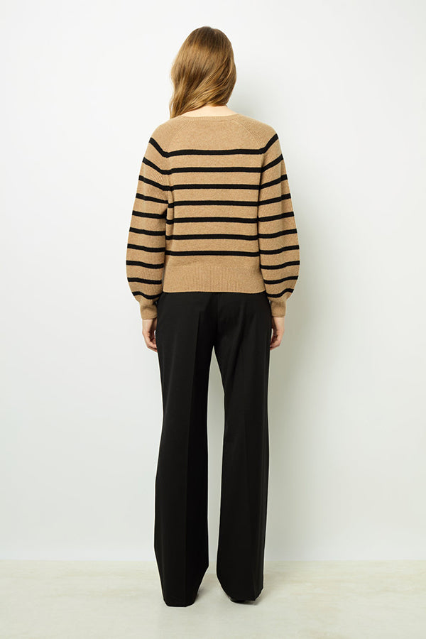 JENNA CONTRASTING STRIPE SWEATER