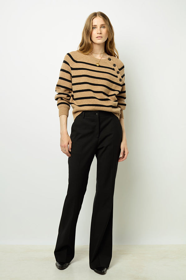 JENNA CONTRASTING STRIPE SWEATER