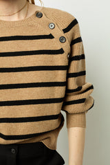 JENNA CONTRASTING STRIPE SWEATER