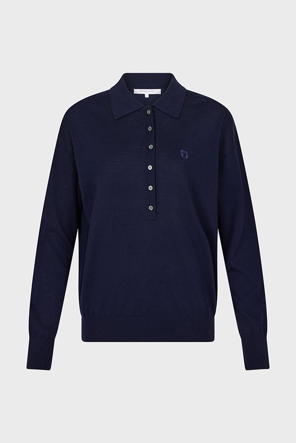 JENNY FINE WOOL POLO SHIRT