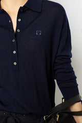 JENNY FINE WOOL POLO SHIRT