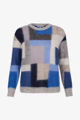 JANYCE MOHAIR COLOR BLOCK SWEATER