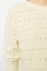 JULIANE RHINESTONE WOOL SWEATER