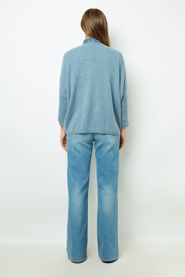 JOURDAN BLUE OVERSIZED CASHMERE SWEATER