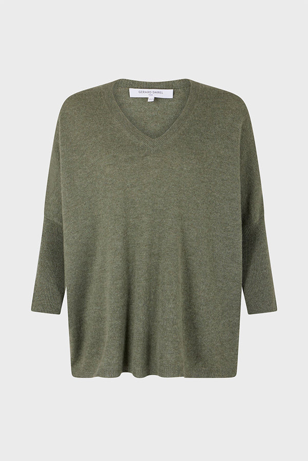 JOURDAN KAKI OVERSIZED CASHMERE SWEATER