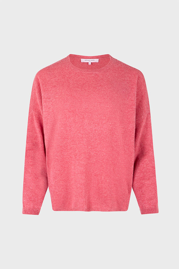 JAZMINE PINK LOOSE CASHMERE ROUND NECK SWEATER