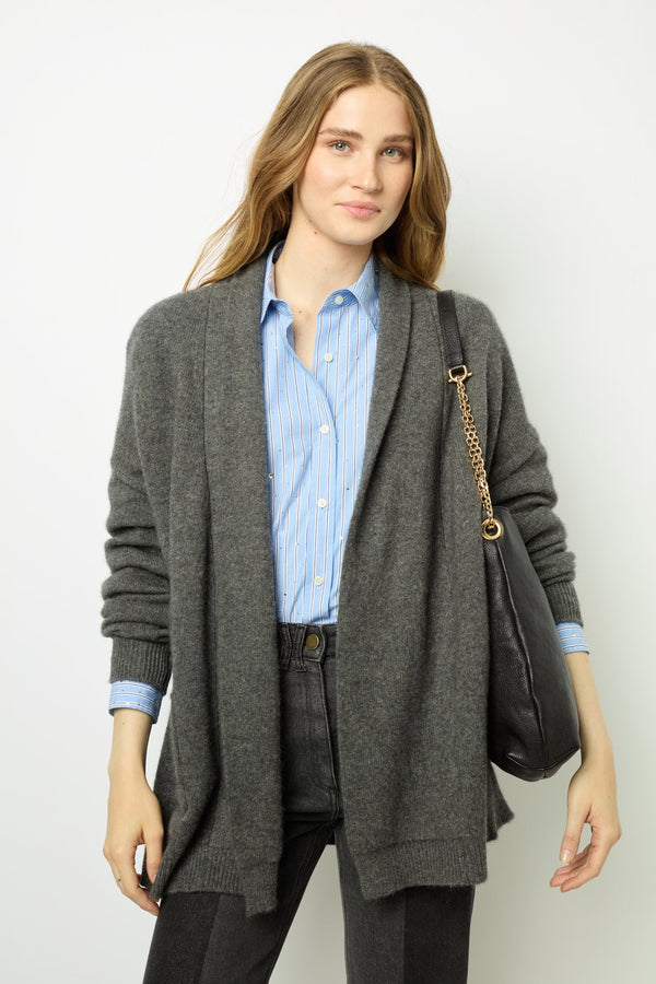 JOHANA GREY OPEN CASHMERE CARDIGAN