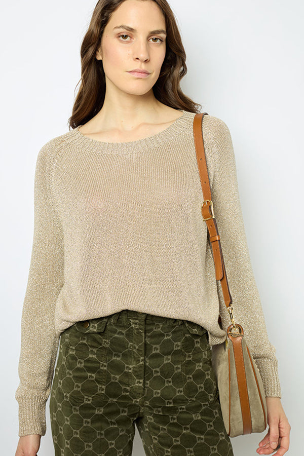 JAYLIN GOLDEN LUREX SWEATER