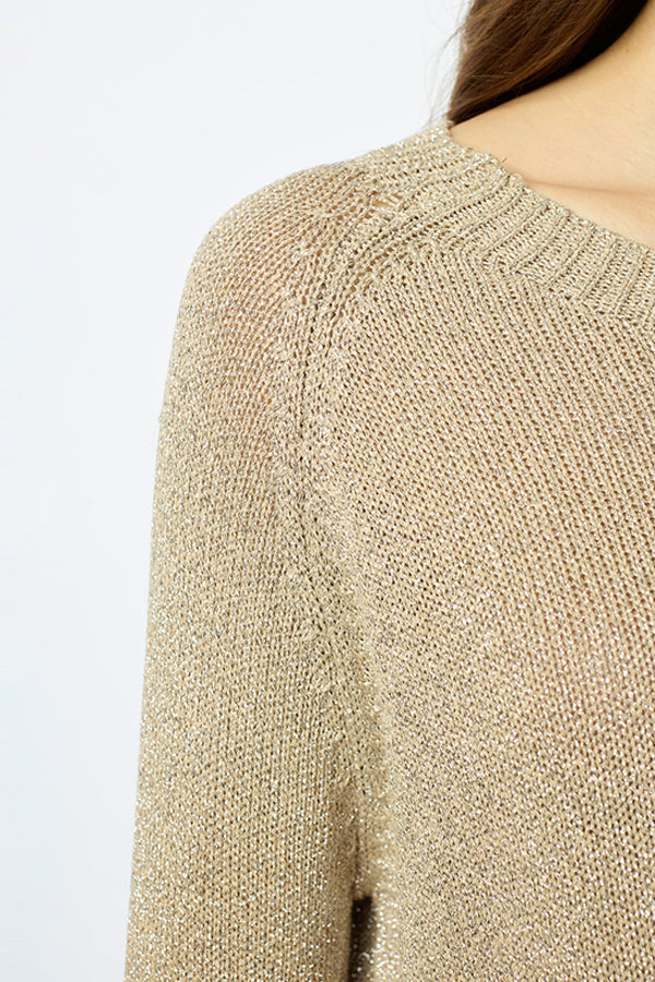 JAYLIN GOLDEN LUREX SWEATER