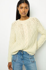 JORDANA WHITE TWISTED SWEATER