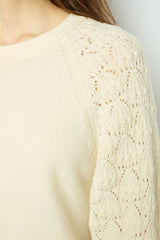 JOELYNE OPENWORK SLEEVES PULLOVER