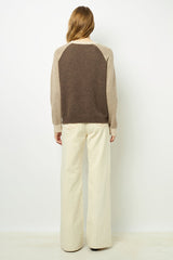 JALINA TONAL SHADES CASHMERE SWEATER