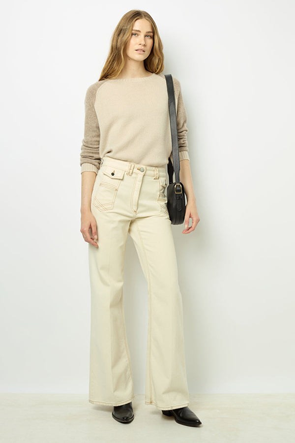 JALINA TONAL SHADES CASHMERE SWEATER