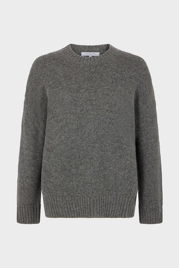 JEANNIC GREY OVERSIZED WOOL SWEATER