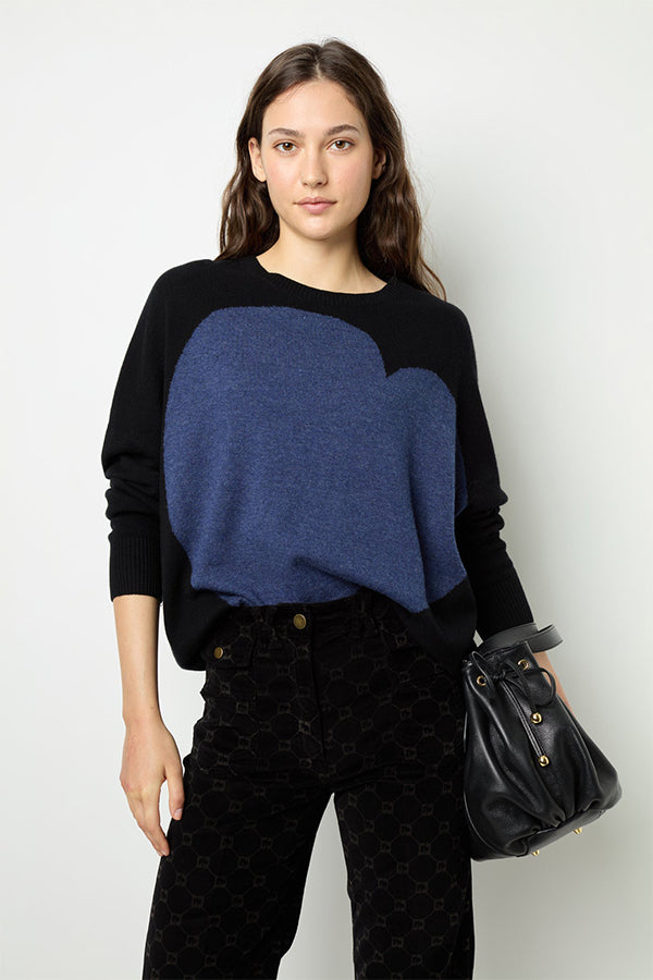 JORDANE WOOL HEART PRINT SWEATER