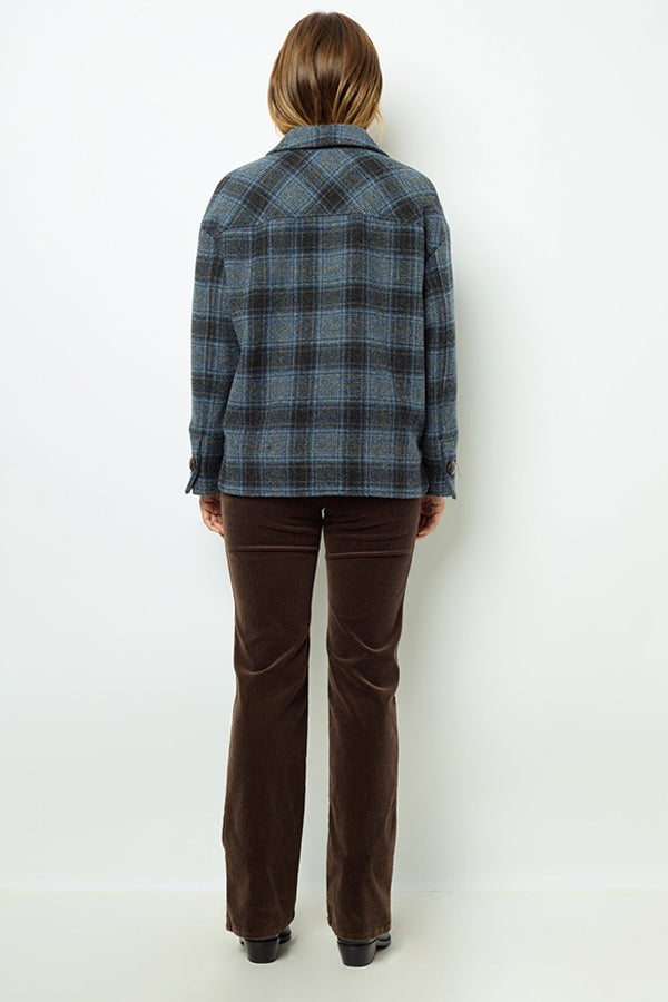 MAYSSANE WOOL CHECK JACKET