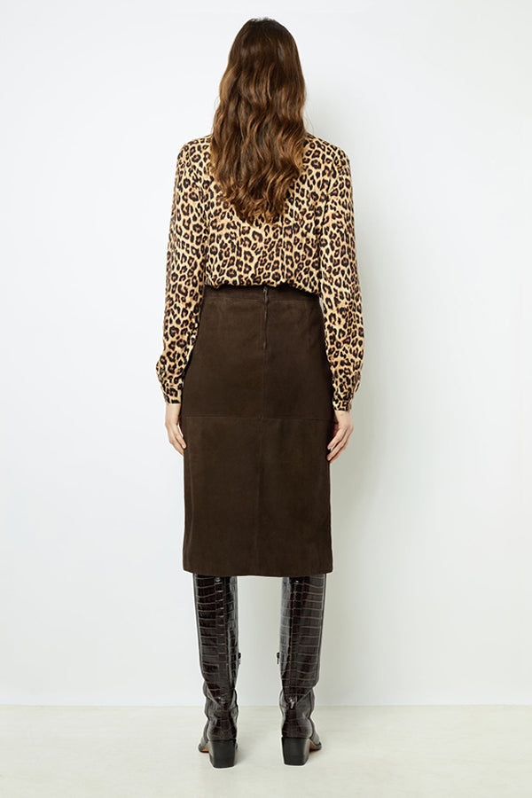 CHARLIE SUEDE STRAIGHT SKIRT