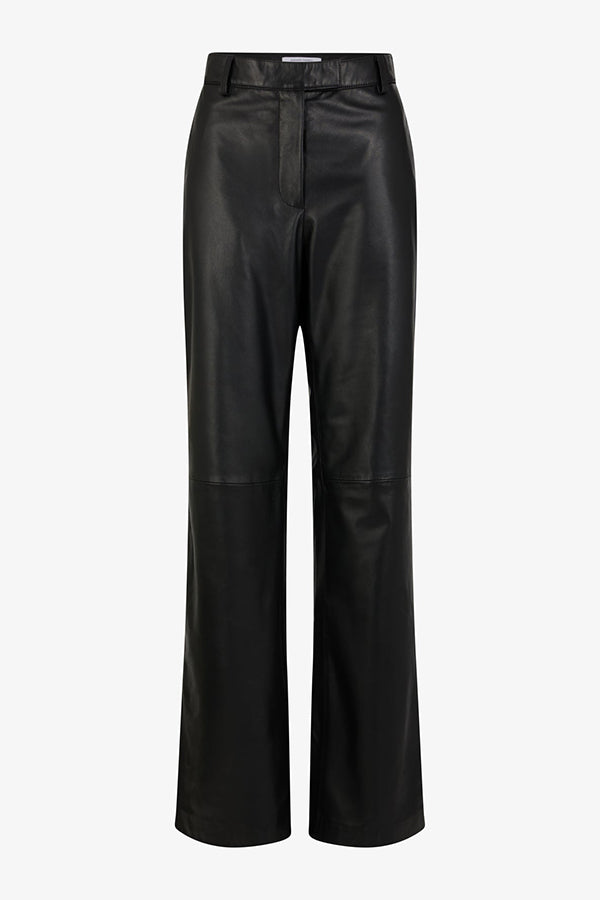 NOOR STRAIGHT LEATHER TROUSERS