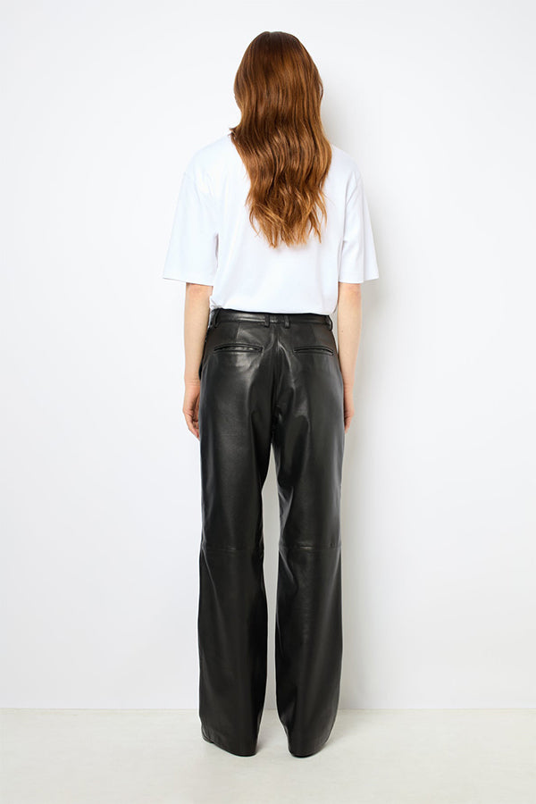 NOOR STRAIGHT LEATHER TROUSERS