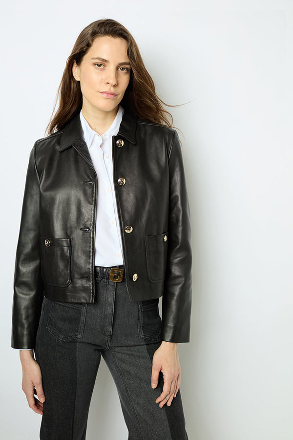 BEYZA SHORT LEATHER JACKET