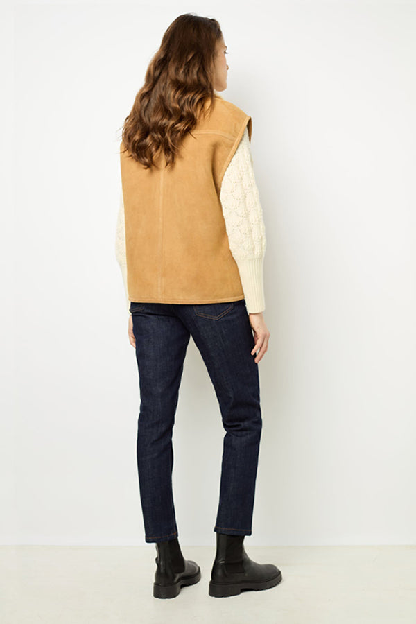 LYDIA SLEEVELESS SHEARLING JACKET