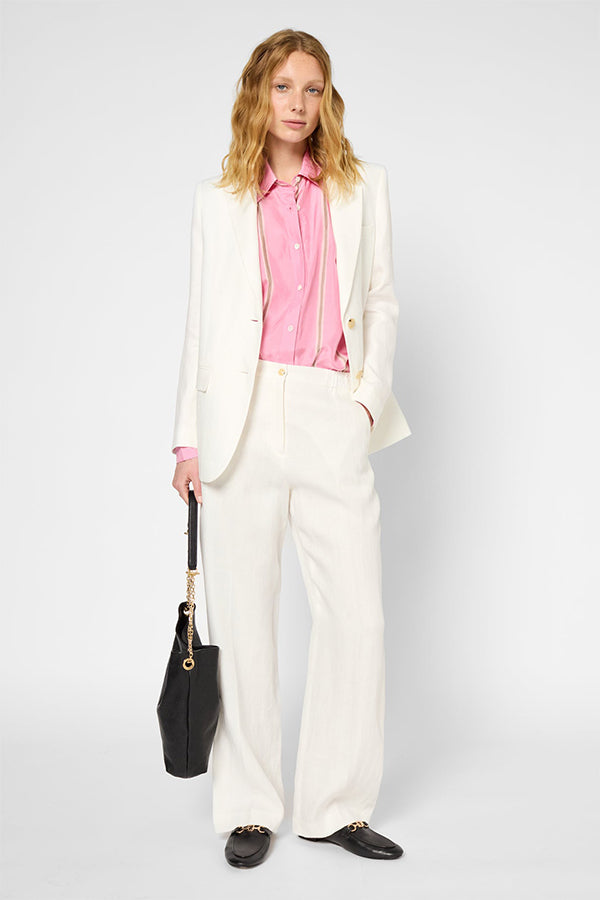 UZZANA STRIPED SILK SHIRT