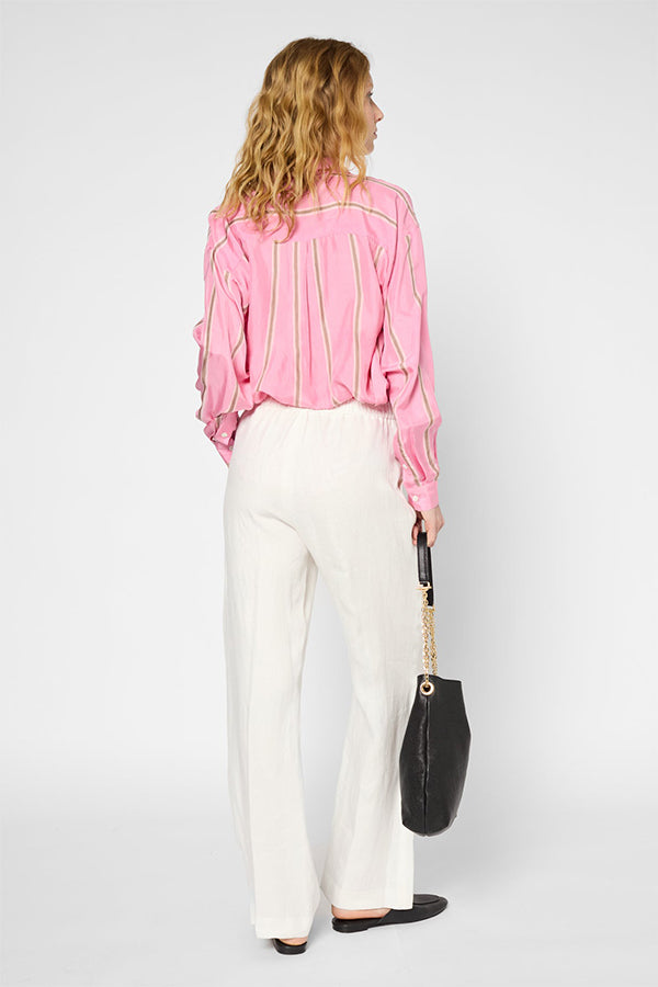 UZZANA STRIPED SILK SHIRT