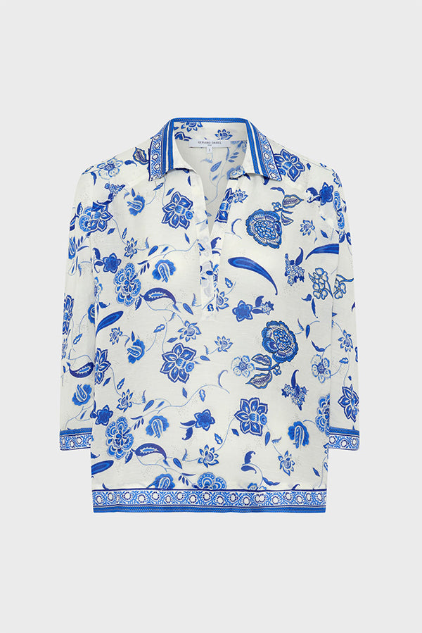 UMBRINE SHIRT-COLLAR BLOUSE