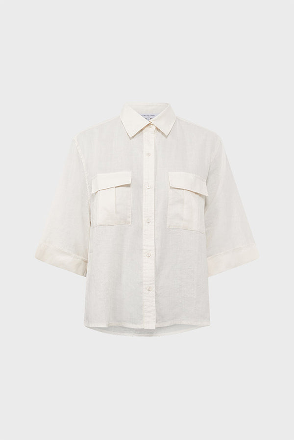 UDALINE NATURAL LOOSE-FITTING SHIRT
