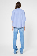USIS STRIPED POPLIN OVERSIZE SHIRT