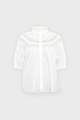 UMBER EMBROIDERED COTTON SHIRT