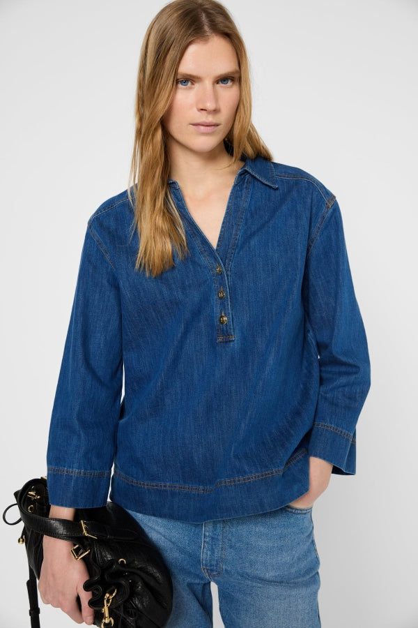 UNIA DENIM BLOUSE