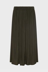 VANINA BRONZE PLEATED SATIN SKIRT