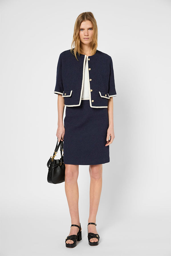 ROSARA LUREX TWEED SKIRT
