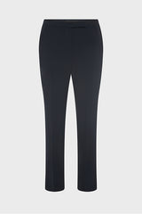 LIANA NAVY ELASTICATED BACK STRAIGHT TROUSERS