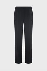 LUCE BLACK WIDE-LEG ELASTICATED WAIST TROUSERS