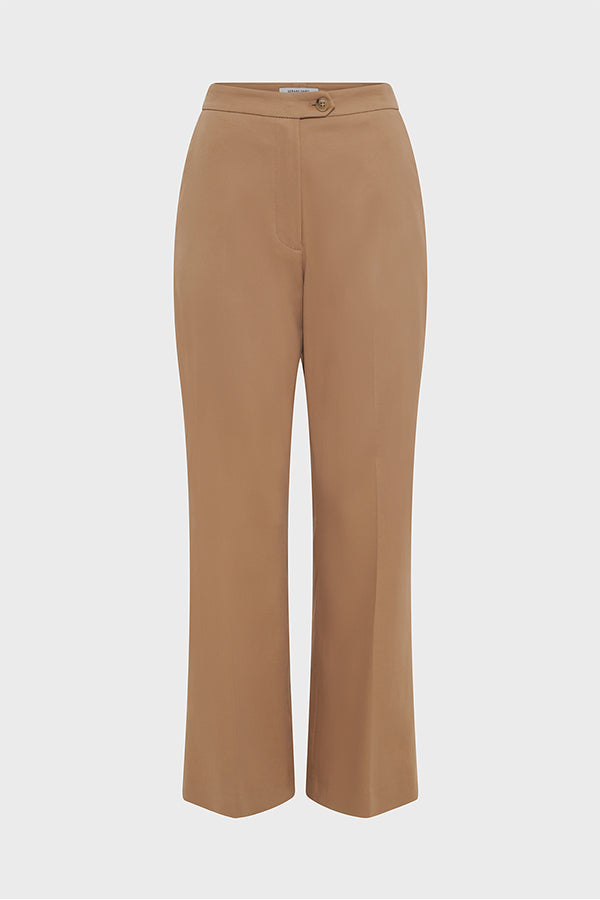 LORE COTTON 7/8 FLARED BOTTOM TROUSERS