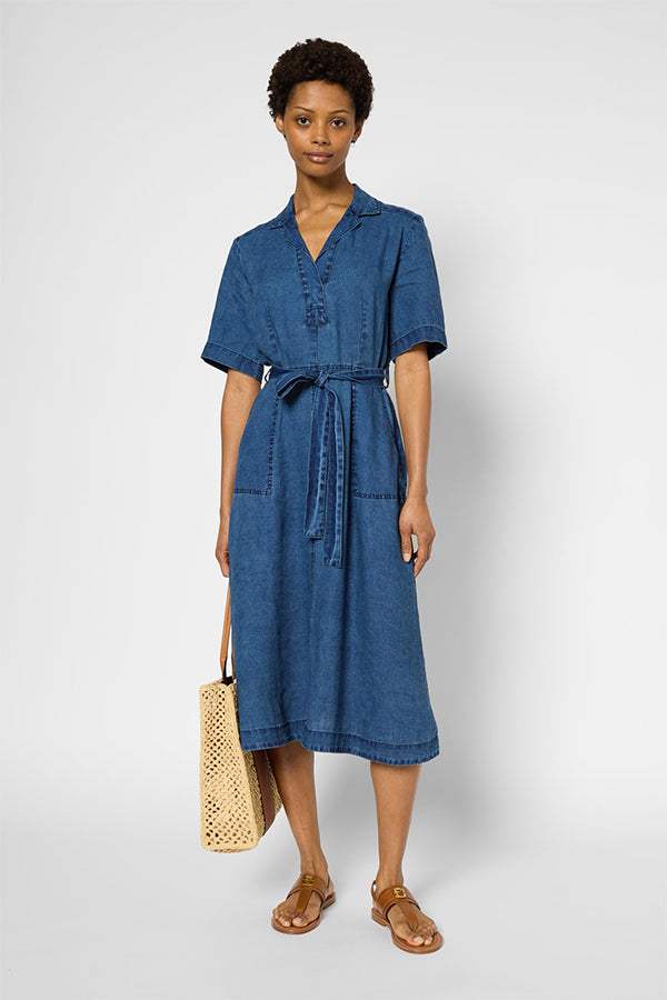 PAHOLA JEANS-STYLE LINEN DRESS