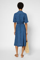 PAHOLA JEANS-STYLE LINEN DRESS