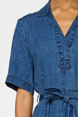 PAHOLA JEANS-STYLE LINEN DRESS